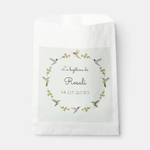 Anna's Hummingbirds Baptism Favour Bag