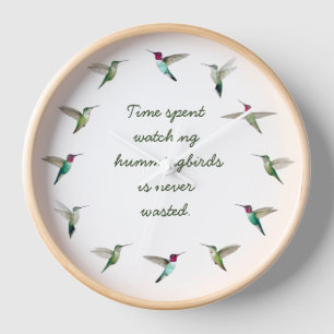 Anna's Hummingbirds Clock