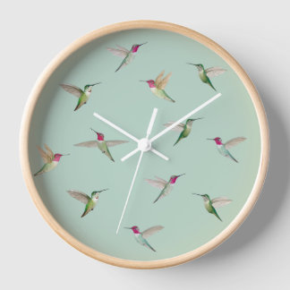 Anna's Hummingbirds Clock