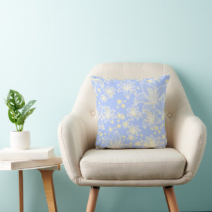 Anne Blue 💙 Soft Floral Throw Pillow