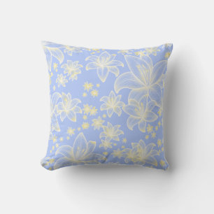 Anne Blue 💙 Soft Floral Throw Pillow