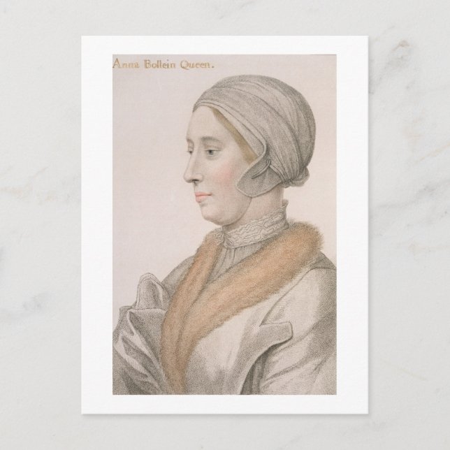 Anne Boleyn (1507-36) engraved by Francesco Bartol Postcard (Front)