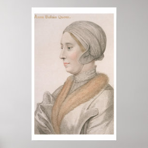 Anne Boleyn (1507-36) engraved by Francesco Bartol Poster
