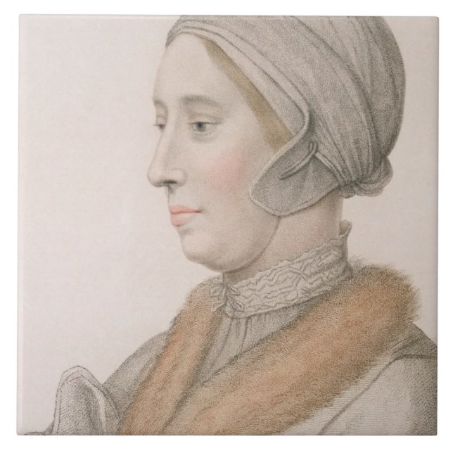 Anne Boleyn (1507-36) engraved by Francesco Bartol Tile (Front)