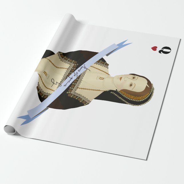 Anne Boleyn card Wrapping Paper (Unrolled)