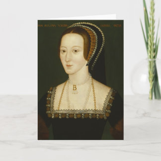 Anne Boleyn - carte de voeux vierge