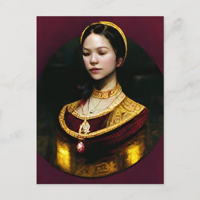 Anne Boleyn Flat Note Card (Front)