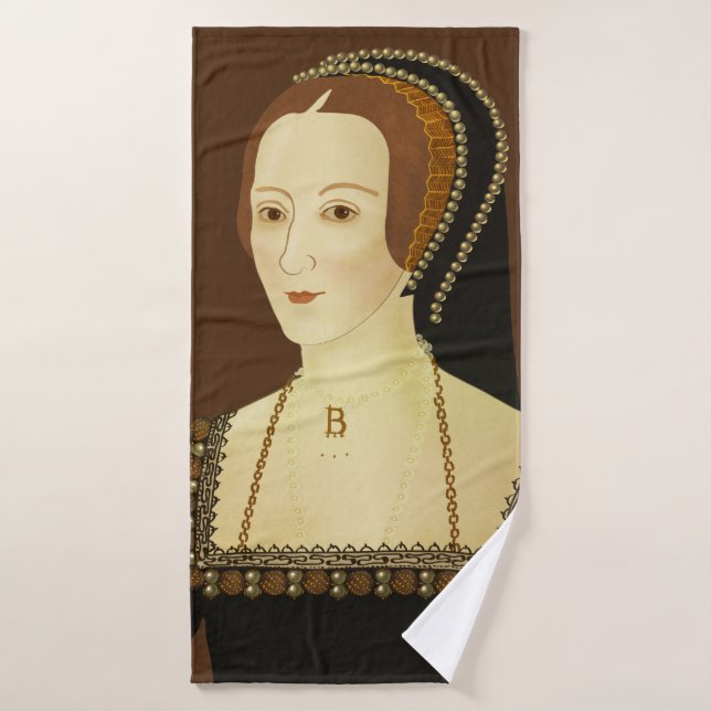 Anne Boleyn - historical illustration Bath Towel (Bath Towel)