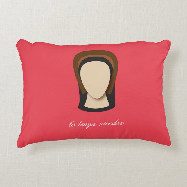 Anne Boleyn "le temps viendra" coussin d'accent (Devant)