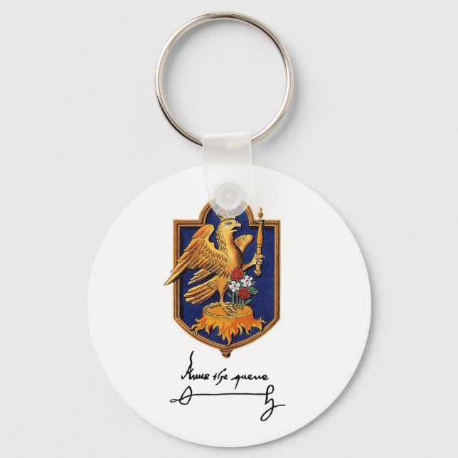 Anne Boleyn Signature & Coat of Arms Keychain (Front)