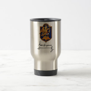 Anne Boleyn Signature & Coat of Arms Travel Mug