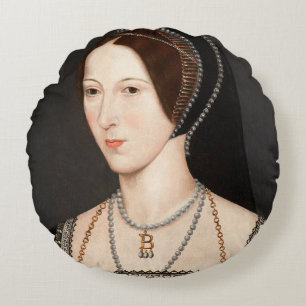 Anne Boleyn Tudor Queen Hever Castle  Round Pillow