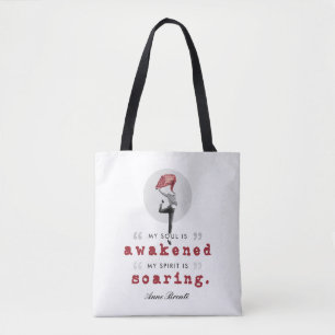 Anne Bronte Poem Quote - My Soul is Awakened Tote Bag