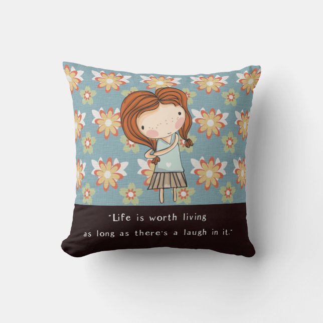 Anne Classic Literature Quote Vintage Nursery Throw Pillow (Front)
