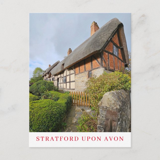 Anne Hathaway cottage view postcard (Front)