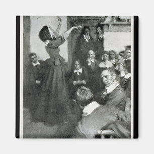 Anne Hutchinson Preaching in her House in Boston Magnet