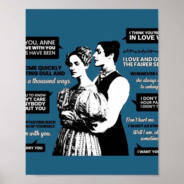 Anne Lister and Ann Walker Quotes  Poster (Front)