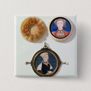 Anne of Cleves , 1539 and Jane Small 2 Inch Square Button