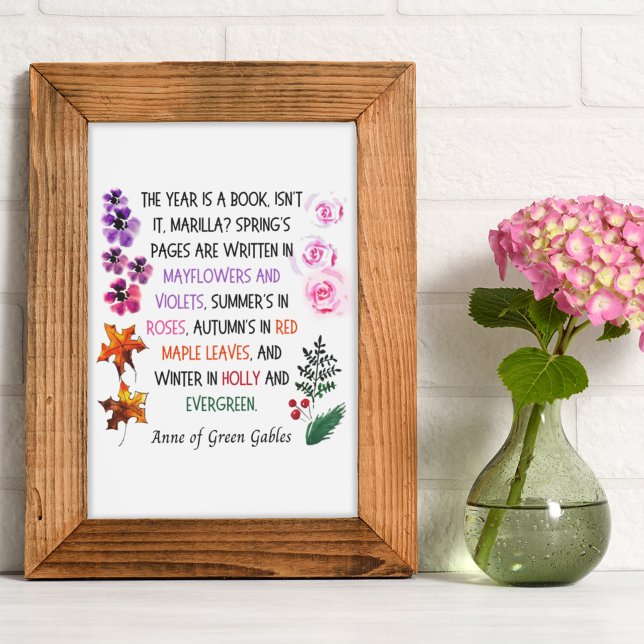 Anne of Green Gables Colourful Botanical Hand-Draw Poster (Creator Uploaded)