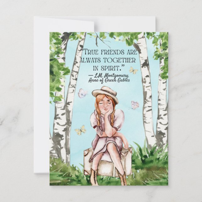 Anne of Green Gables Custom Name Flat Note Card (Front)
