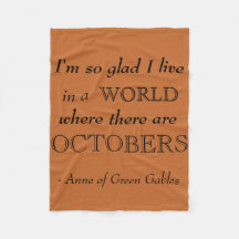 Anne of Green Gables Fall Fleece Blanket
