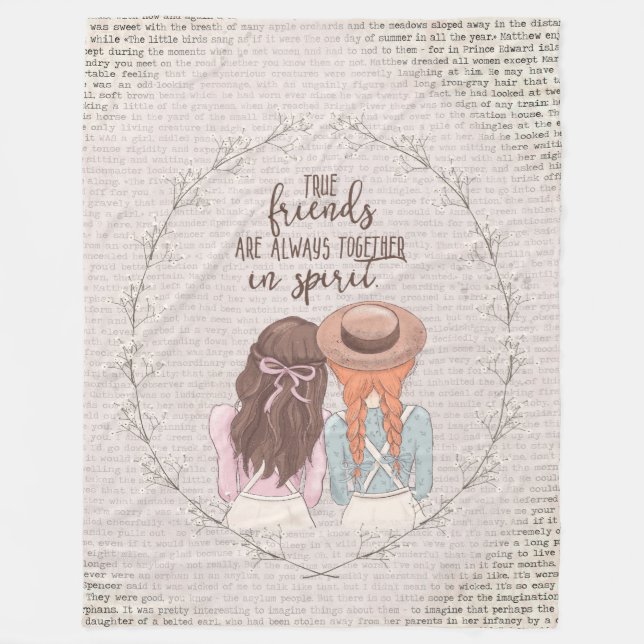 Anne of Green Gables Fleece Blanket (Front)