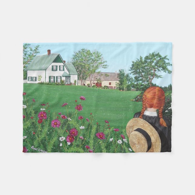 Anne of Green Gables Fleece Blanket, Small Blanket (Front (Horizontal))