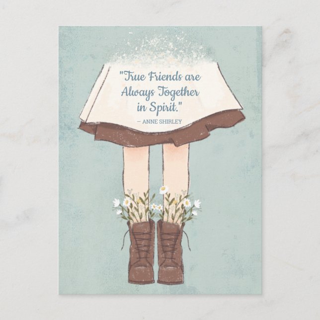 Anne of Green Gables Friendship Quote Postcard (Front)