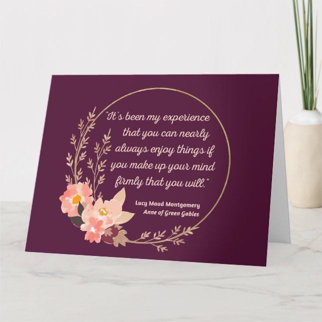 Anne Of Green Gables Quote I - Cute Style Card (Front)