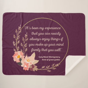 Anne Of Green Gables Quote I - Cute Style Sherpa Blanket