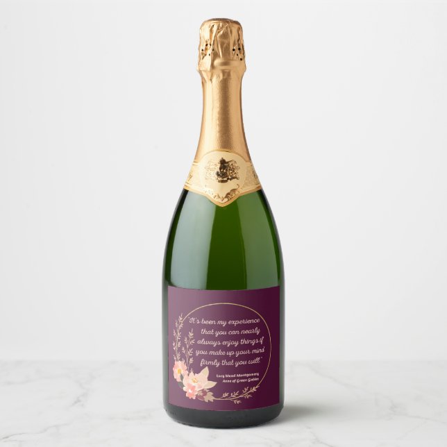 Anne Of Green Gables Quote I - Cute Style Sparkling Wine Label (Front)