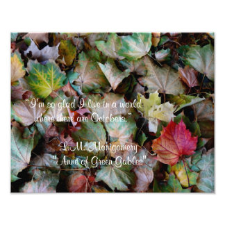 Anne Shirley October Quote Photo Print