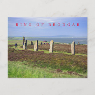 Anneau de la carte postale vue Brodgar