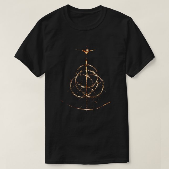 Anneau Elden, Anneau Elden Logo Fire Logo T-Shirt  (Design devant)