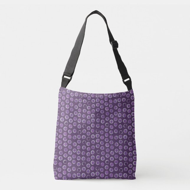 Anneaux d'argent sur Sac fourre-tout pourpre (Devant)
