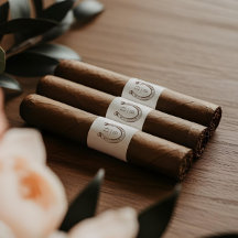 Anneaux de cigare à monogramme de fer à cheval occ