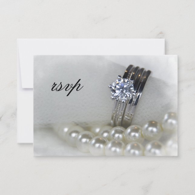 Anneaux et perles de Mariage de diamant Réponse du (Devant)