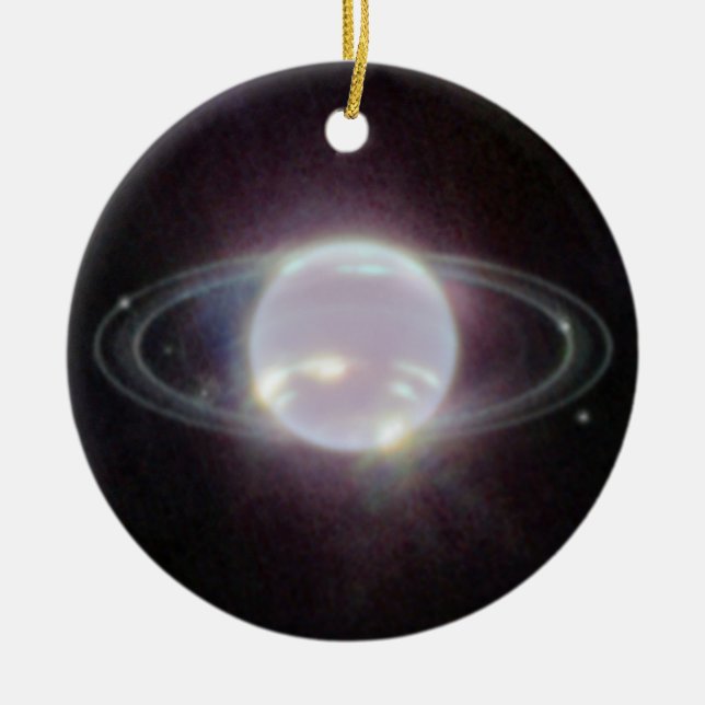 Anneaux JWST de la planète Neptune ornement cérami (Devant)
