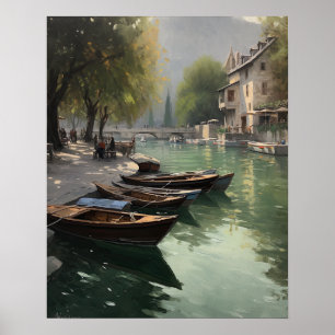 Annecy France Landscape Art Print Poster