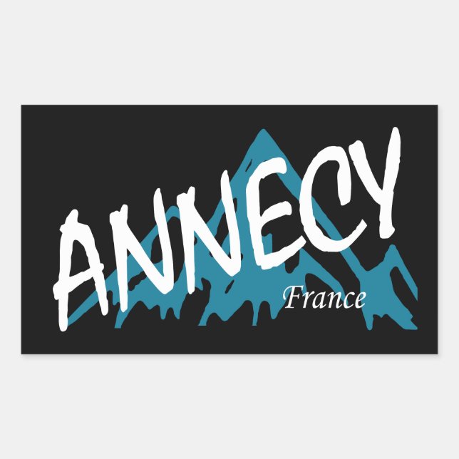 Annecy France Mountains Sticker (Front)