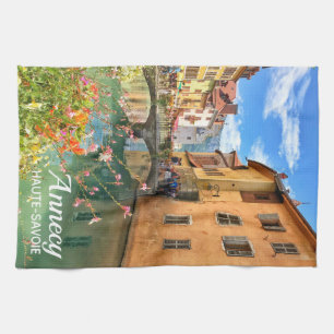 Annecy Old Town, France Kitchen Towel