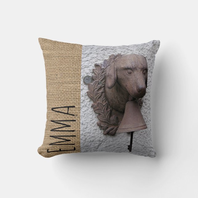Année 2018 du chien Coussin Carré personnalisé (Recto)