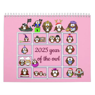 Année 2025 du calendrier des chouettes