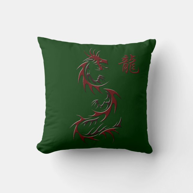 Année chinoise du Dragon Coussin de dragon asiatiq (Recto)