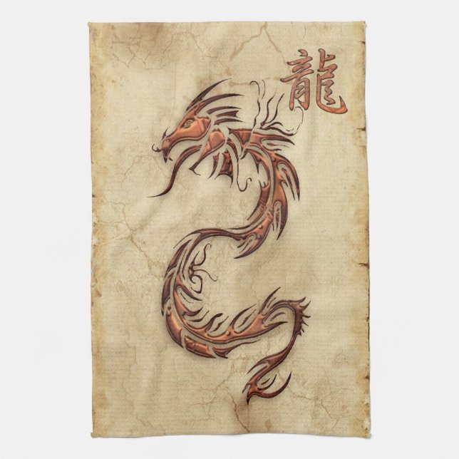 Année chinoise du Dragon Serviettes asiatiques (Vertical)