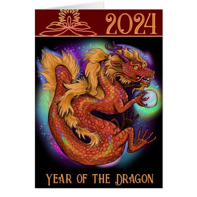 Année chinoise du zodiaque du dragon 2024 Nouvel A (Devant)