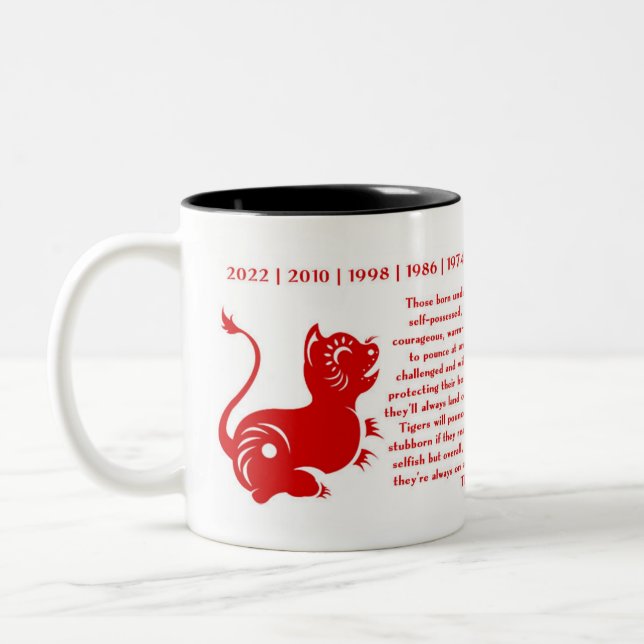 ANNÉE CHINOISE DU ZODIAQUE PAPERCUT DE LA TASSE DE (Gauche)