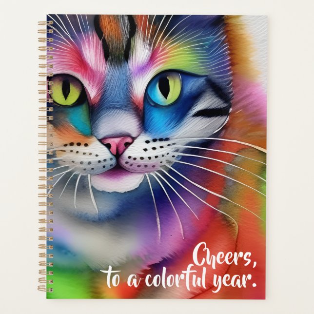 Année colorée Planificateur de chats (Devant)