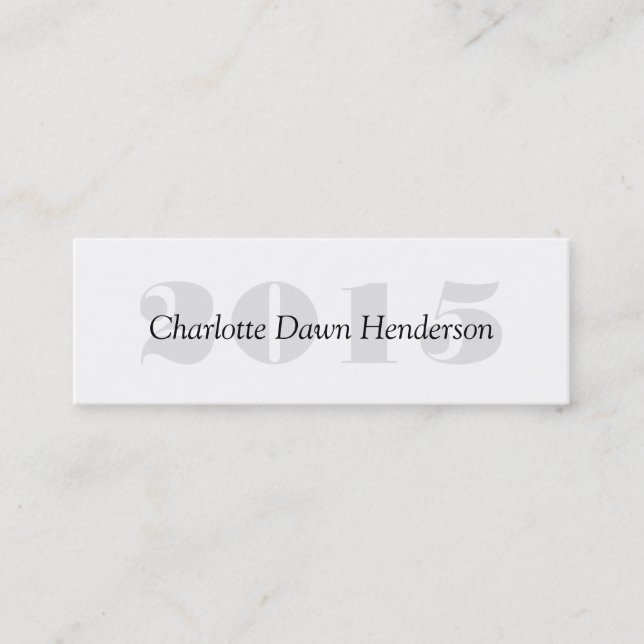 Année de classe de clôture de carte nominative (Devant)