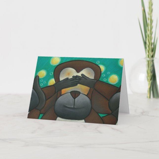 Année de la carte de voeux de singe (Devant)